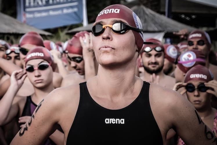 Carina Bruwer representing Arena as a brand ambassador