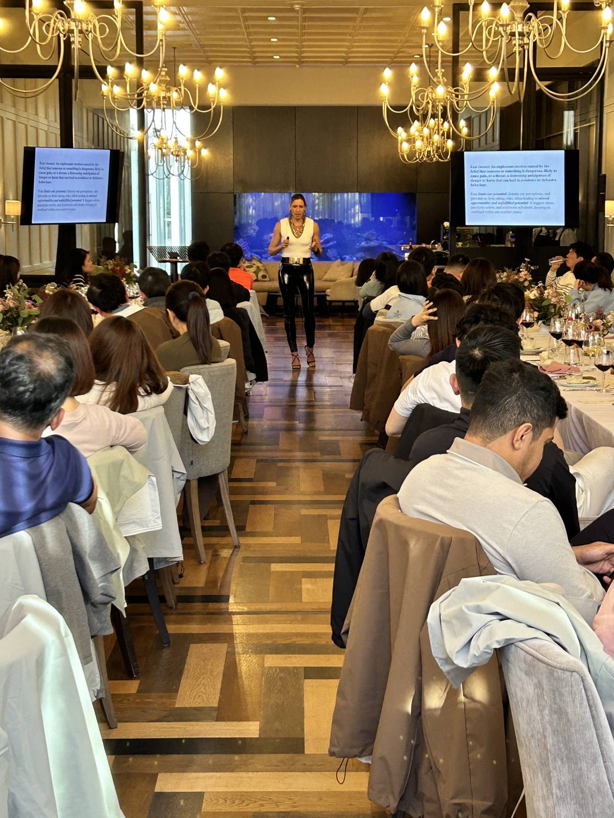 The DBS Bank leadership audience during Carina Bruwer's keynote