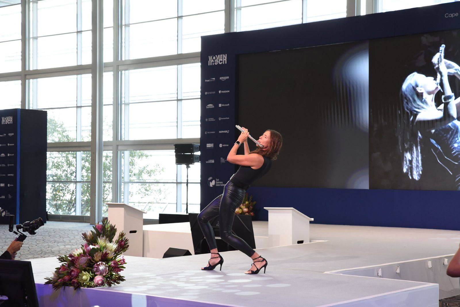 Carina Bruwer's live flute performance at WOMEN IN TECH Global