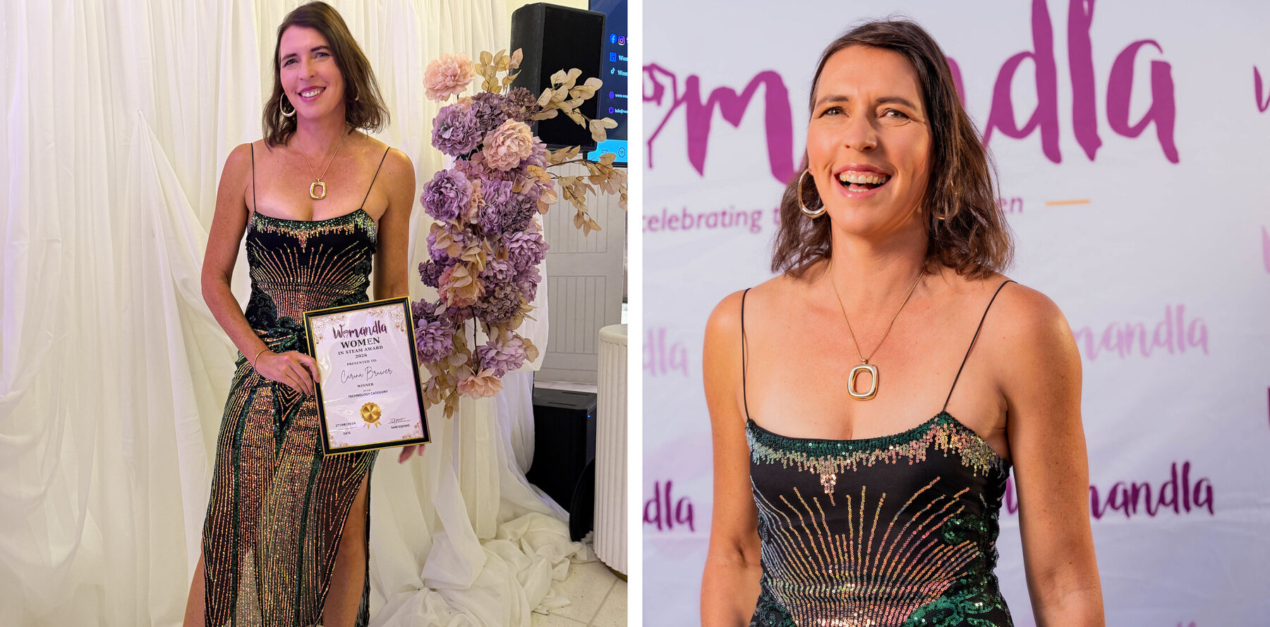 Carina Bruwer with the Womandla Women in STEAM Award 2026, technology category